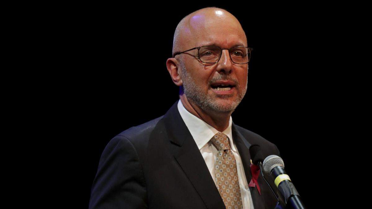U.S. Representative Ted Deutch, who represents Parkland, speaks to the crowd during a congressional town hall on gun violence in Coral Springs on Tuesday, April 3, 2018.