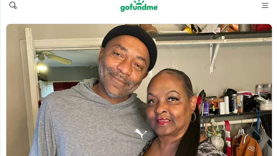 Edward Johnson (left) was lying in bed when a large tree fell on his home in Georgia, killing him, fire officials said.