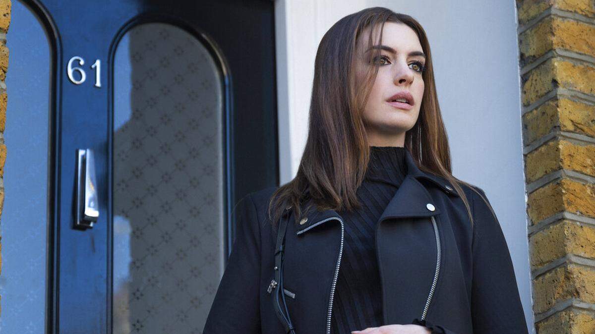 This image released by HBO Max shows Anne Hathaway in a scene from “Lockdown.” (Susie Allnutt/HBO Max via AP)
