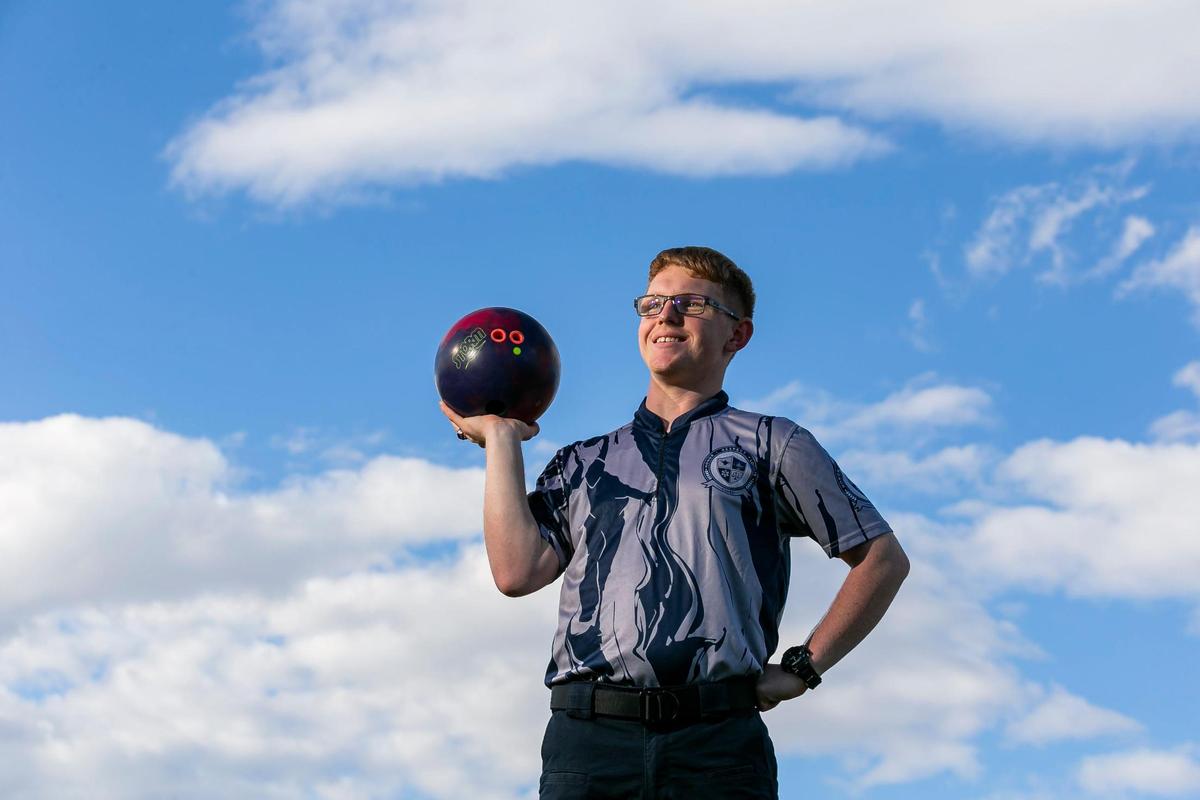 Dade Bowling Player of the Year Tyler Keller, from Hialeah Educational Academy, is photographed at A.D. Barnes Park in Miami, Florida on Thursday, January 13, 2022.
