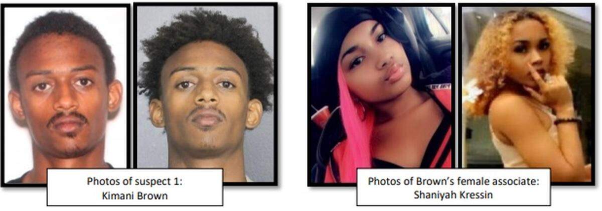 Fort Lauderdale police identified Kimani Brown (left) and Shaniyah Kressin (right) as the shooter and accomplice, respectively, behind a fatal shooting near the Broward Central Bus Terminal Cops in October.