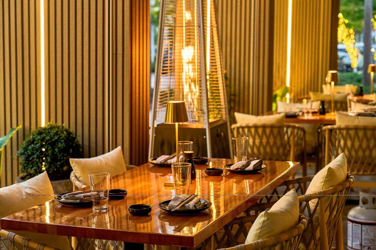 One of the tables at Tokyo Tuna in South Miami.