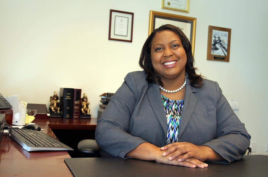 Detra Shaw-Wilder, managing partner of the Kozyak Tropin & Throckmorton law firm in her office in Coral Gables on Monday, April 13, 2015. Florida GOP senators Marco Rubio and Rick Scott have blocked her nomination as a Miami federal court judge, saying the White House didn’t consult with them. The White House says it did. Some have suggested politics is behind this in a presidential election year.