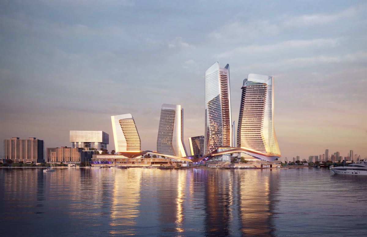 Sunbeam Properties gained approval to develop 13 adjacent acres of real estate in North Bay Village into nine towers, shown in this rendering, ranging from 240 feet to 650 feet.