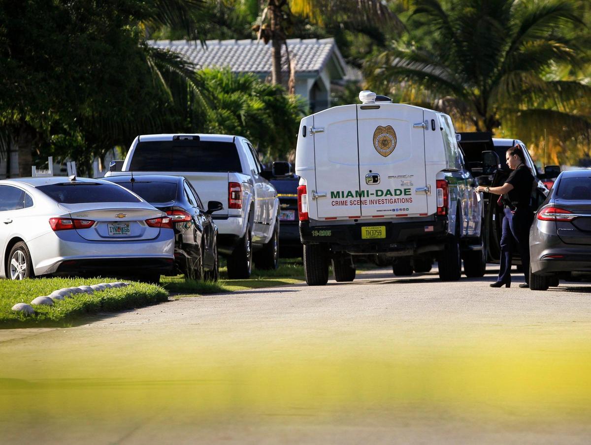 Miami-Dade Police and investigators are on the scene of an overnight shooting where an adult male and pregnant female and two children of the age 4 and 6 were shot during a birthday party in the Miami-Dade neighborhood of Richmond Heights on Sunday, September 19, 2021.