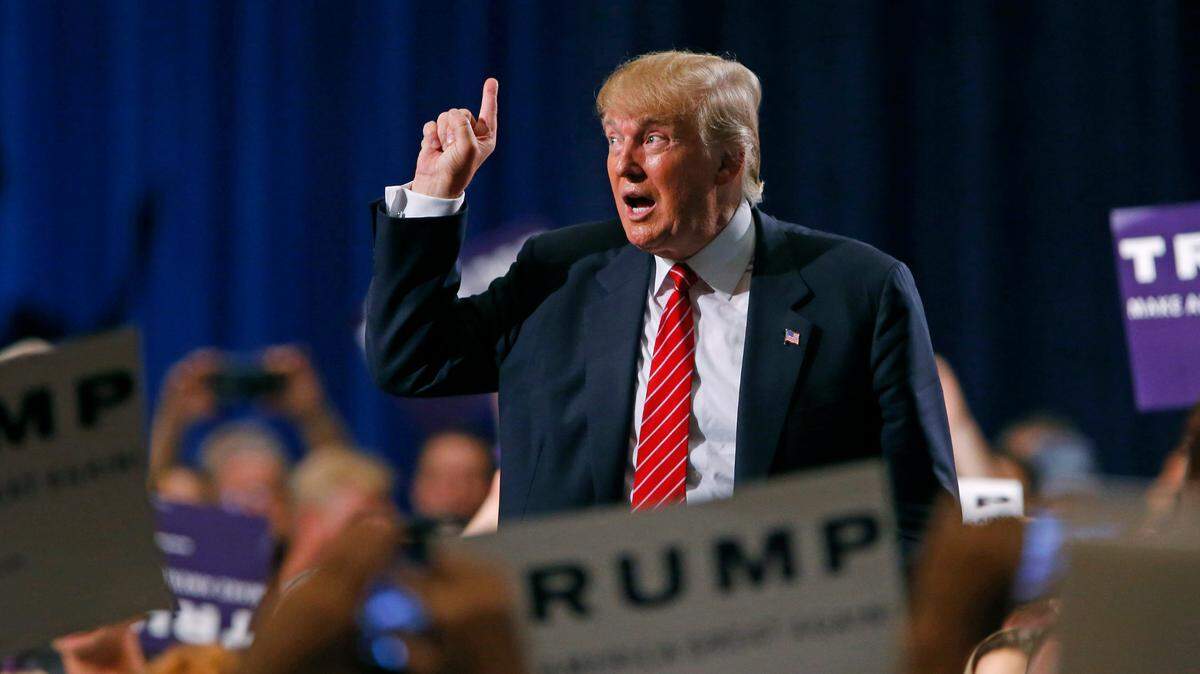 July 11, 2015; Phoenix, AZ, USA, FILE PHOTO; Donald Trump speaks during his presidential campaign rally at the Phoenix Convention Center. Mandatory Credit: David Kadlubowski-USA TODAY NETWORK