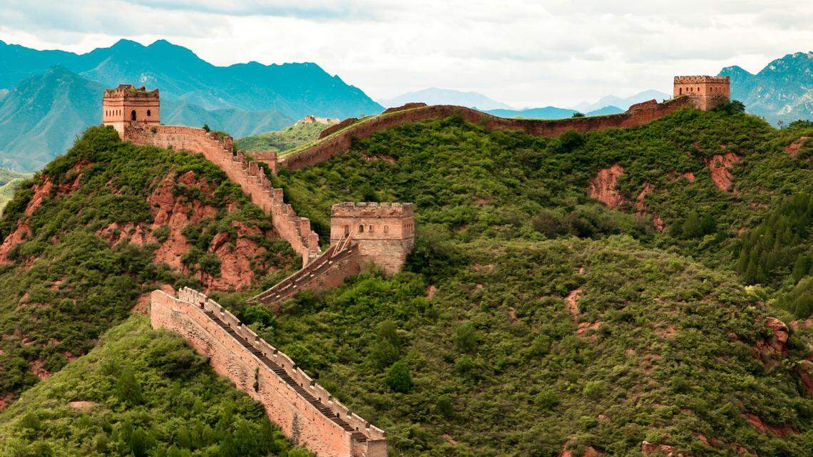 A rare carving was discovered at the site of a collapsed tower along the Great Wall of China, researchers said.