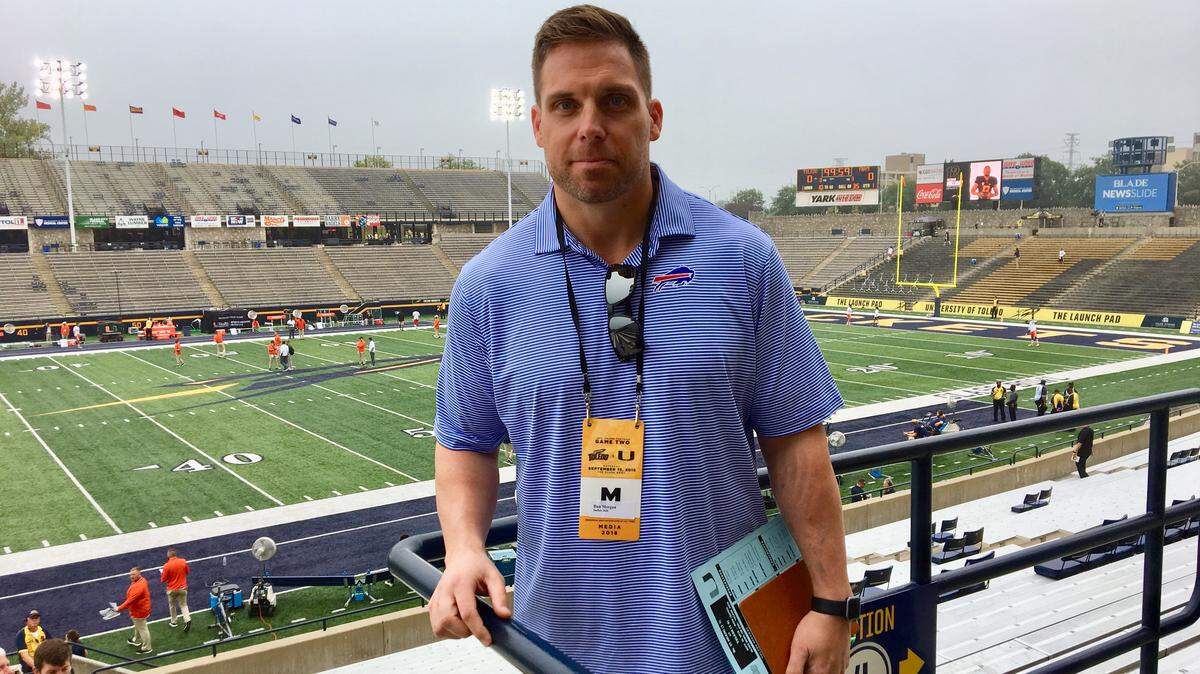 All-time Canes great Dan Morgan, the director of player personnel for the Buffalo Bills, was at the University of Miami-Toledo game scouting on Saturday, Sept. 15, 2018.