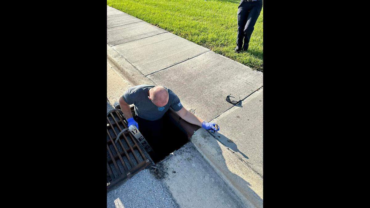 St. Lucie County Fire District personnel came to the rescue of ducks that were stuck in a storm drain in Tradition, Florida