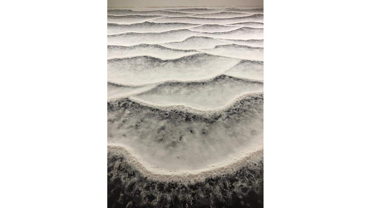 Giannina Dwin’s “Waves” is on view at the FREE! art fair at Brickell City Centre.