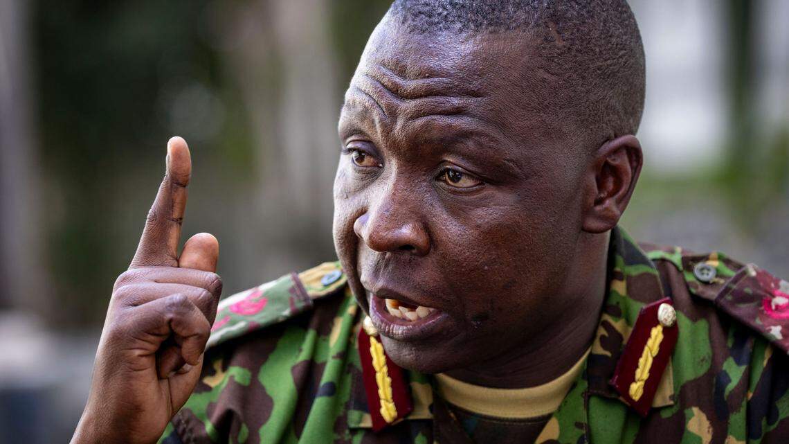 Godfrey Otunge, the commmander of the Kenya-led Multinational Security Support mission forces in Haiti