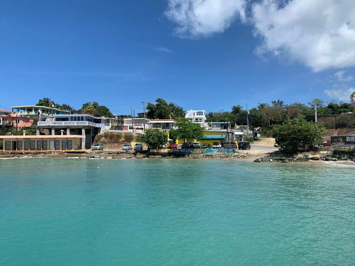 The town of Isabel II, in Vieques seen from the port terminal on March 10, 2020.