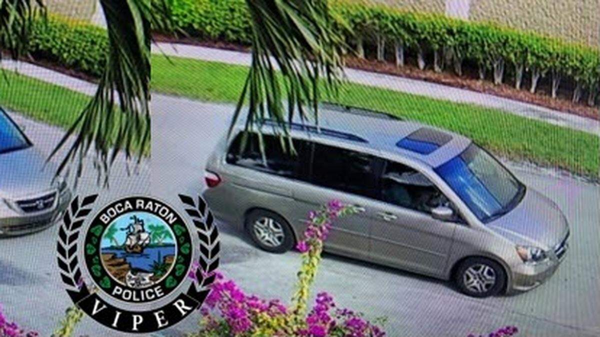 Boca Raton police released a photo of a van believed to have been used in a kidnapping and robbery Nov. 19, 2019.