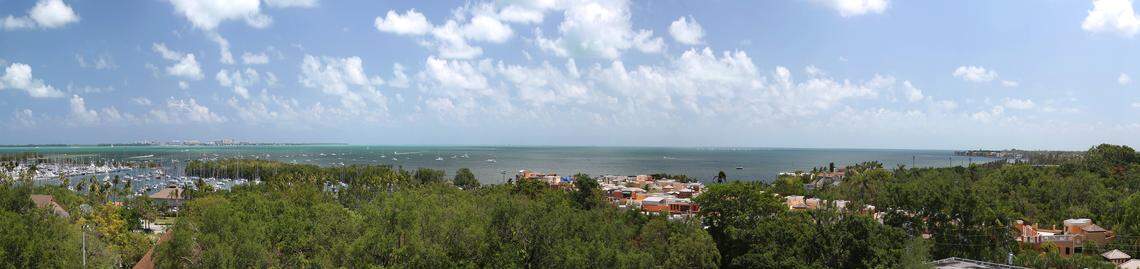 The view of Biscayne Bay from the conference rooms at the new Mr. C Coconut Grove hotel.