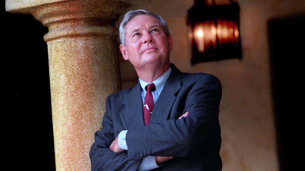 Then-U.S. Senator Bob Graham, in 1998, at a home on Miami Beach where he attended a fundraiser.