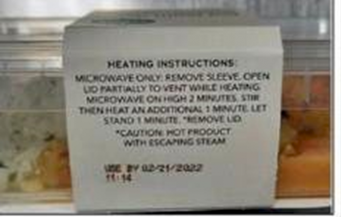 Look for the Use By date on plastic tray packages of Whole Foods Market Red Lentil Dal, which includes pickled curry cauliflower, to see if it matches a list of recalled packages.