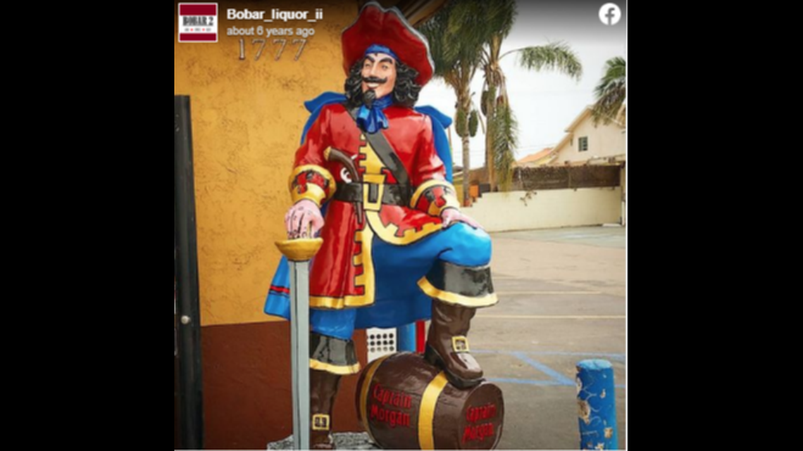 This statue of rum icon Captain Morgan is similar to the one stolen May 19 from an Englewood store.
