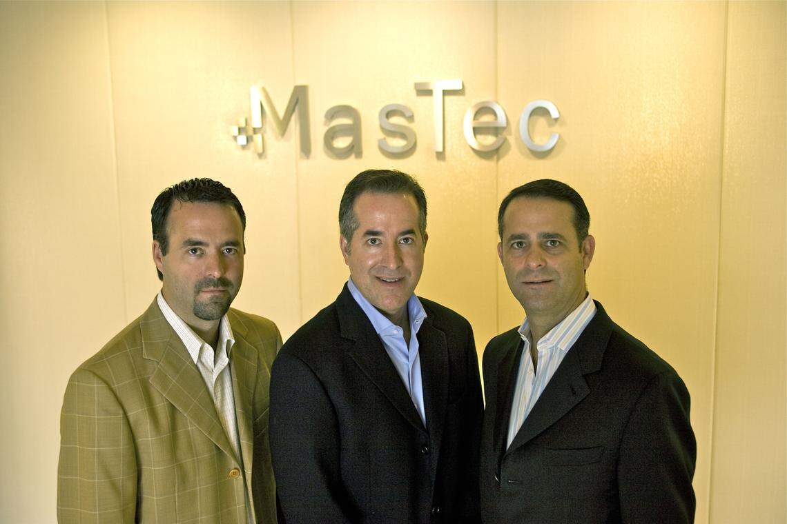 From left: Jose, Jorge and Juan Carlos Mas of the MasTec firm.