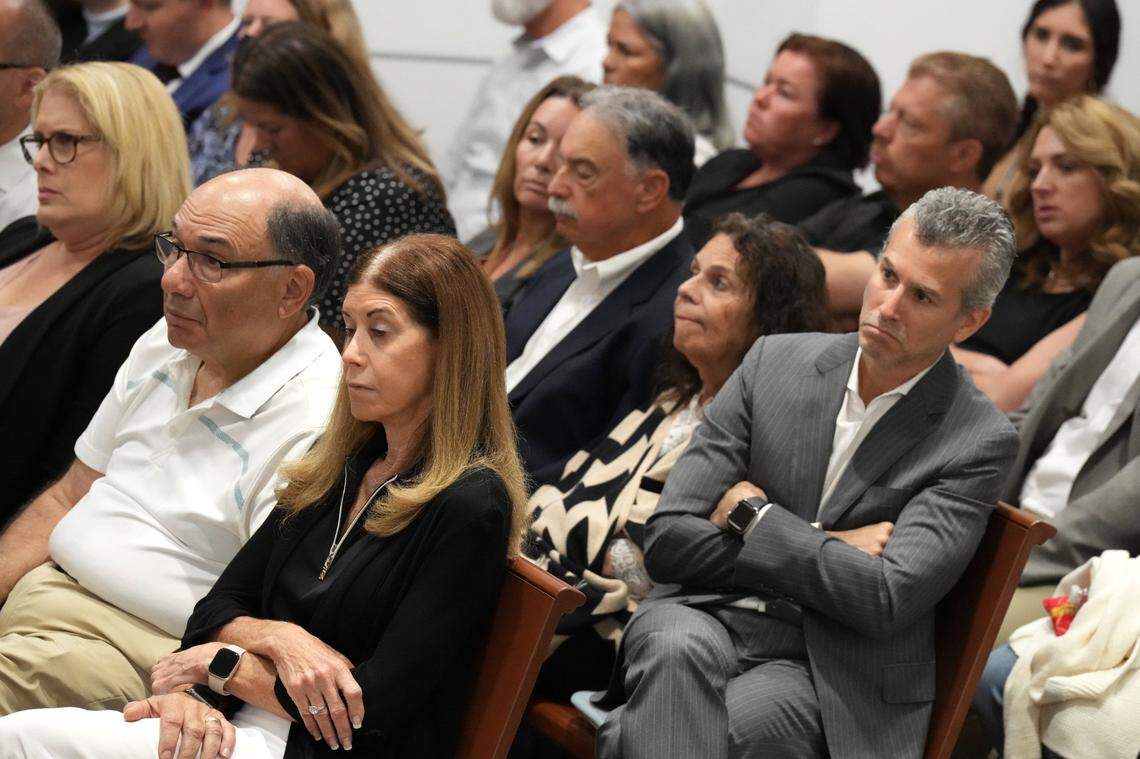 Max Schachter looks on in court during the penalty phase of the trial of Marjory Stoneman Douglas High School shooter Nikolas Cruz at the Broward County Courthouse in Fort Lauderdale on Monday, July 18, 2022. His son Alex Schachter was killed in the shooting. Cruz previously pleaded guilty to all 17 counts of premeditated murder and 17 counts of attempted murder in the 2018 shootings. (Carline Jean/South Florida Sun Sentinel via AP, Pool)