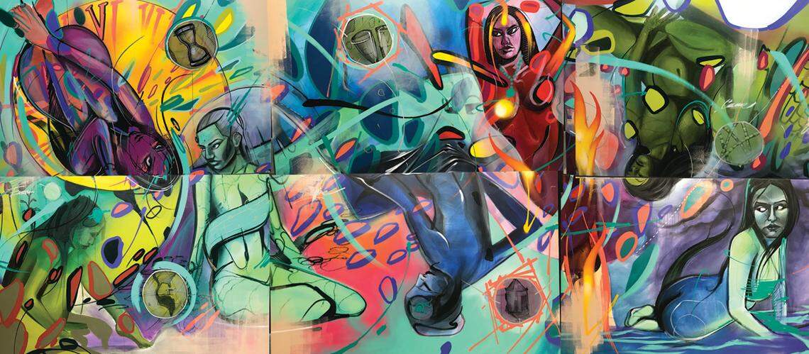 The red and white queens of Wonderland battle it out in an exhibit hosted by Re-Envision Magazine.