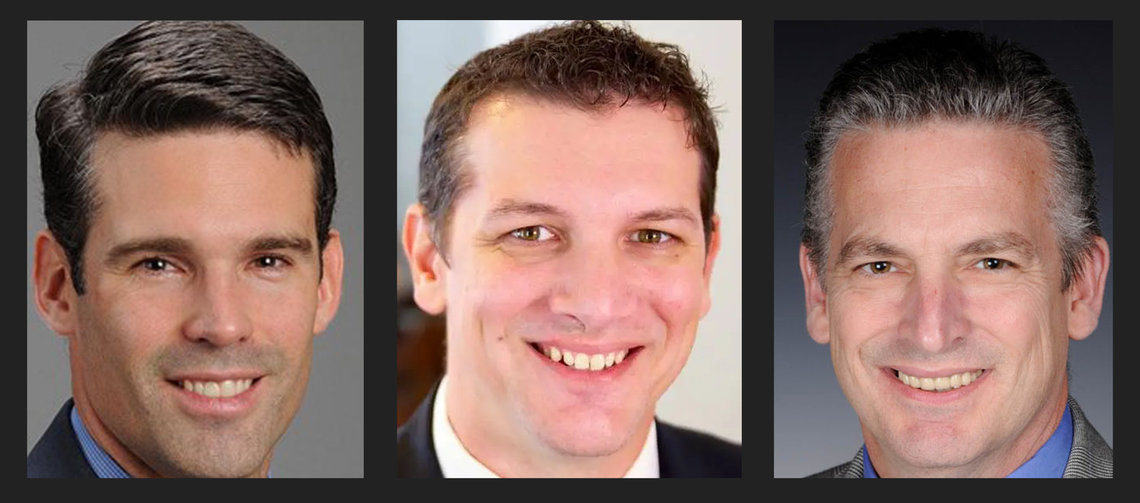 From left to right: Daniel Martell, vice president of state legislative affairs for FPL; Brian Burgess, Capitolist editor; and former FPL executive Tim Fitzpatrick.