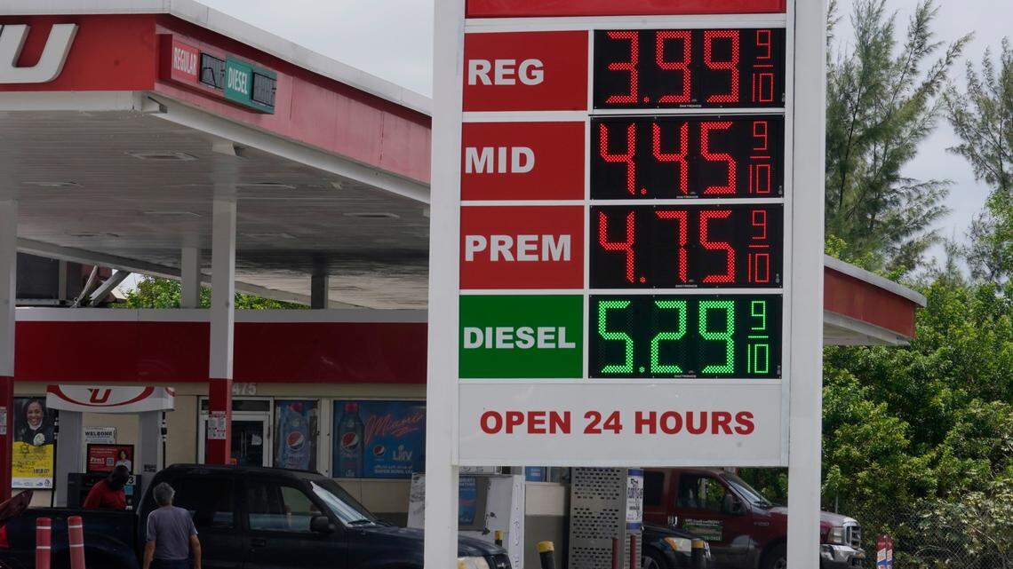 Half of all gas stations in the U.S. are selling gas for less than $4 a gallon as of Aug. 3, nationwide data shows. (AP Photo/Marta Lavandier)