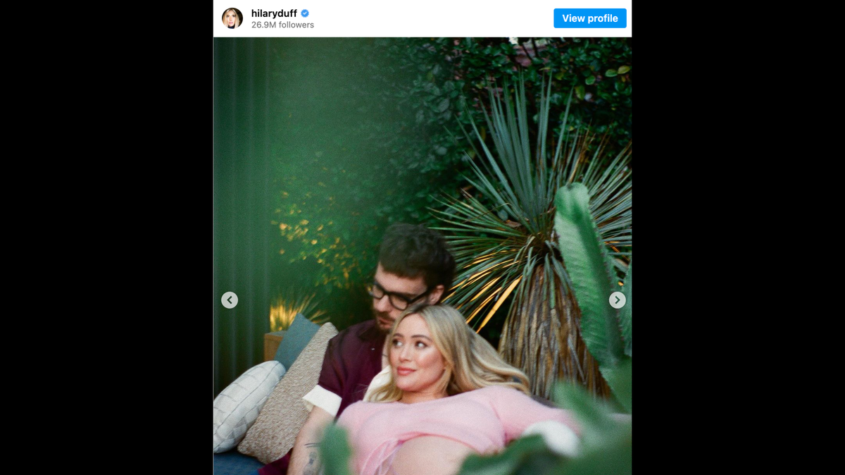 Hilary Duff writes a love letter to her husband, Matthew Koma, as they await the arrival of their fourth child.