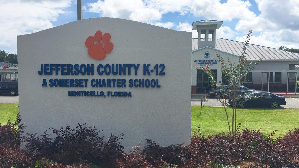 Somerset Academy Jefferson County in Monticello, about 25 miles east of Tallahassee, is Florida’s first all-charter school district.