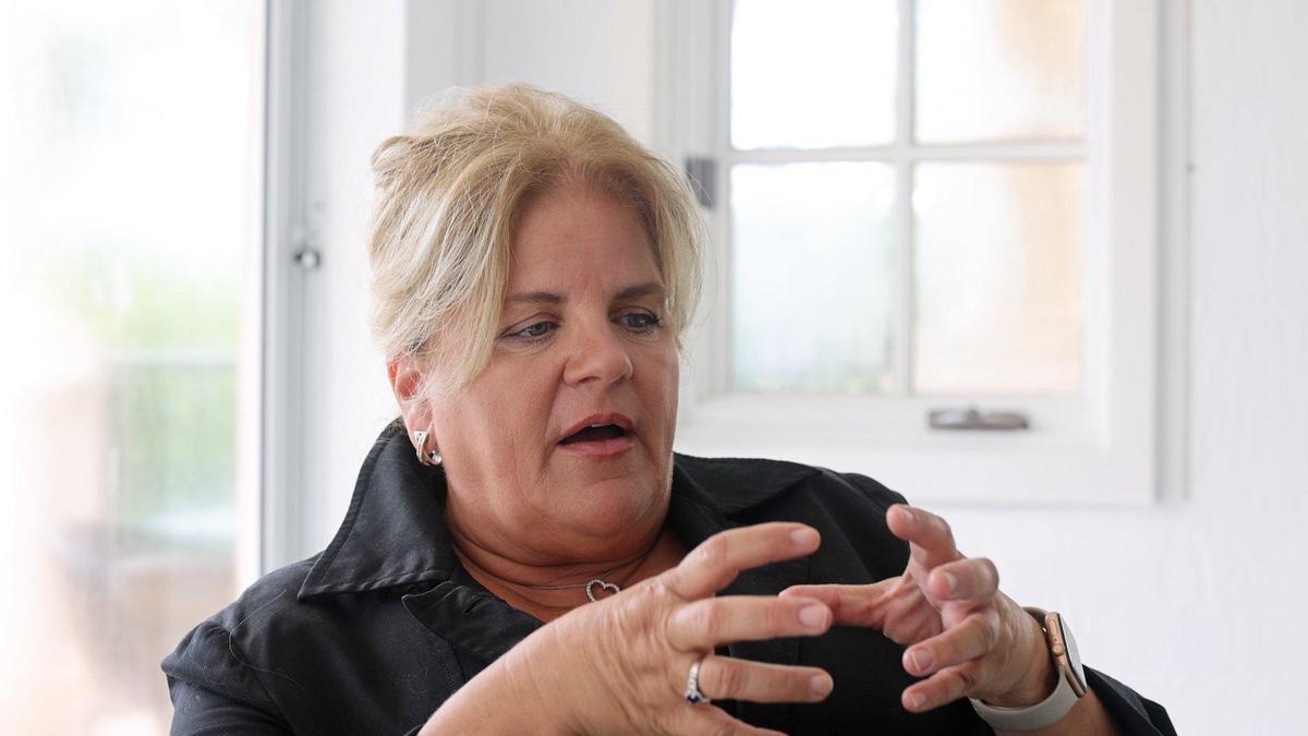 Lourdes Castillo, co-founder of the Economic Club iof Miami, talks about the city’s evolution at her Fisher Island home.