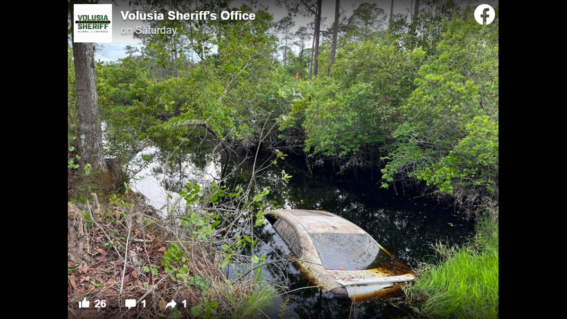 The longtime teacher’s car was spotted in a canal in the Florida woods, a diving group said.