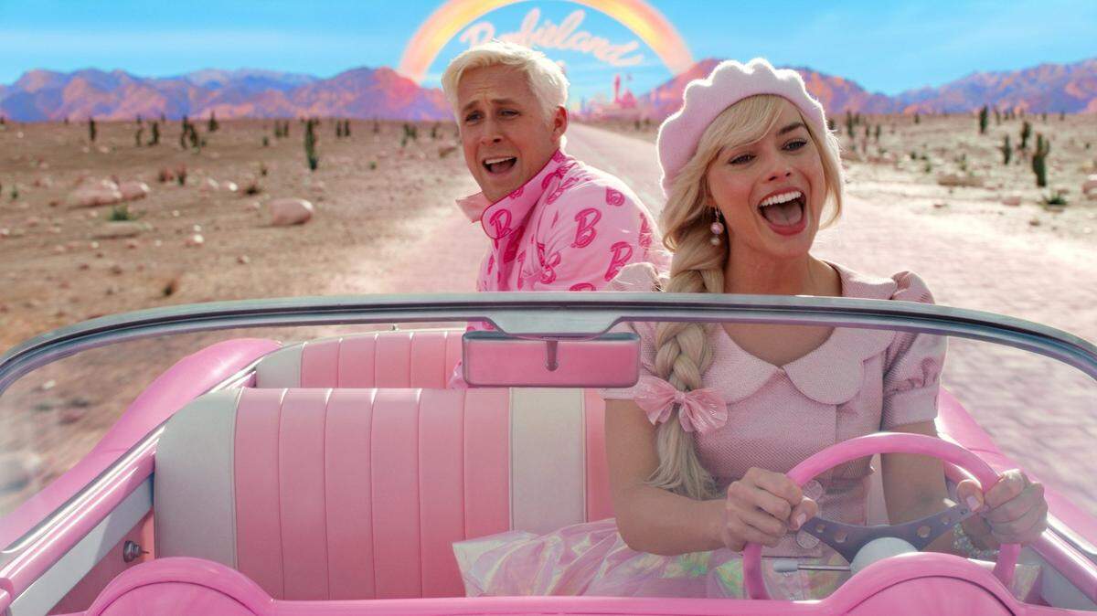 Ryan Gosling as Ken and Margot Robbie as Barbie in Warner Bros. Pictures’ “Barbie” leave Barbieland to find the real world. A famous scientist has told his millions of followers he’s figured out the location of Barbieland.