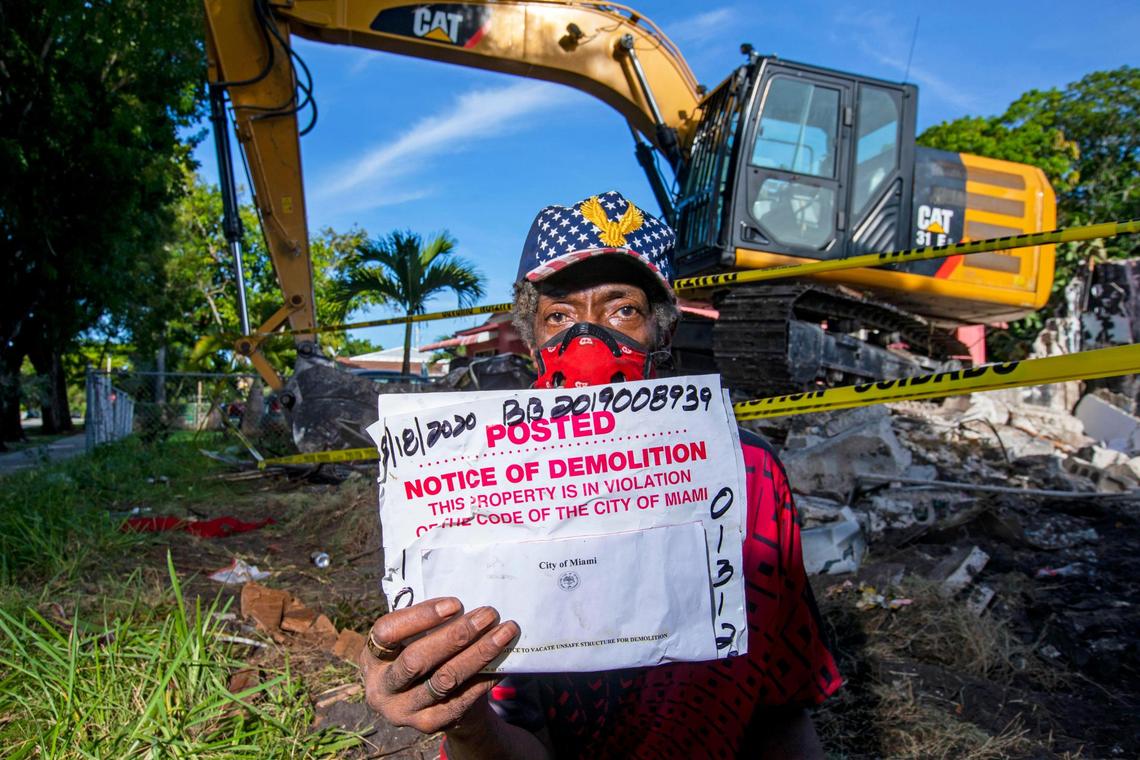 Although the government has put all evictions on hold for fear of putting people out on the street during a time of vanishing jobs and pandemic conditions, the city of Miami leveled Michael Hamilton’s Liberty City residence, claiming it was unsafe.
