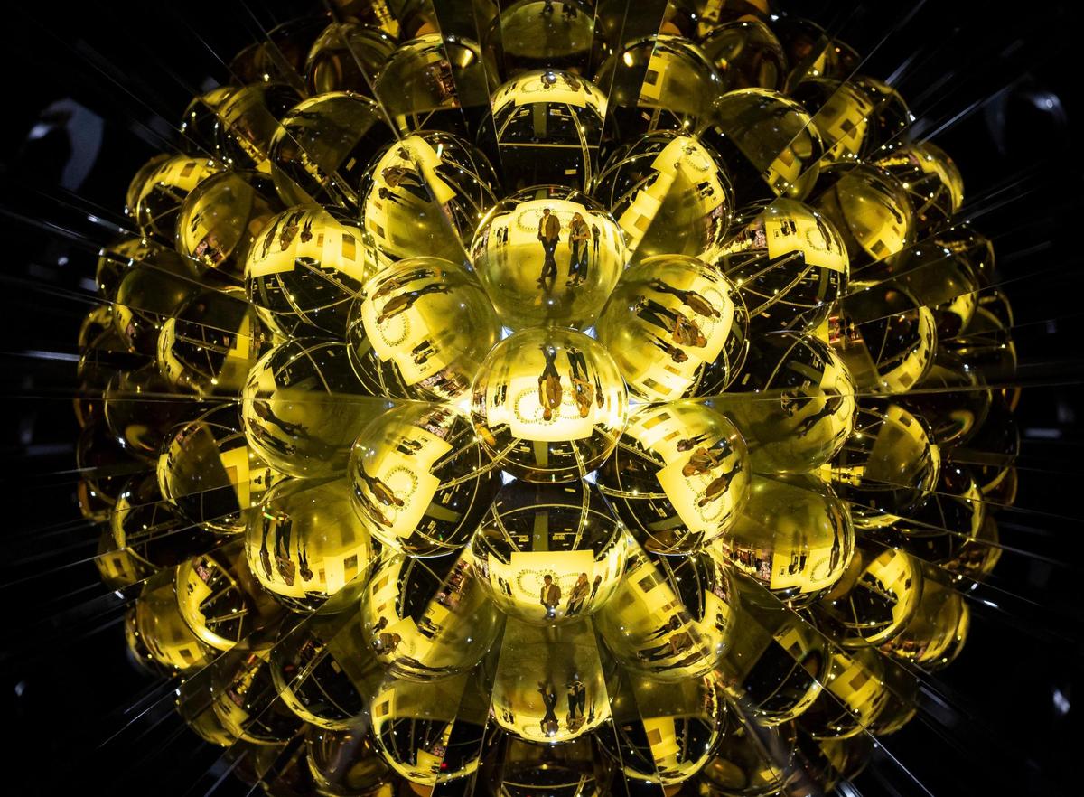 ‘Kaleidoscope’ by Olafur Eliasson is on display by Tanya Bonakdar Gallery is on display during Art Basel at the Miami Beach Convention Center on Wednesday, Dec. 4, 2024, in Miami Beach, Fla.