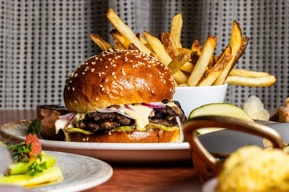 The wagyu burger at Eight Bar in Miami.