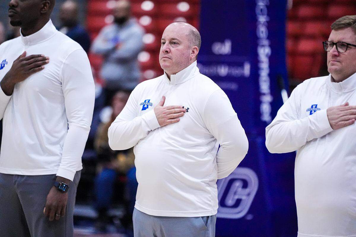 Justin Furr, seen here while he was coaching at Indiana State, was recently hired as Barry University’s men’s basketball coach.