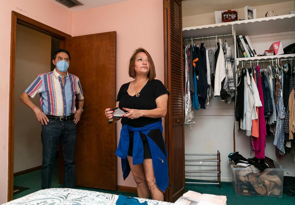 Gina and Orlando Duran visit the bedroom of their late daughter, Alexa, inside their Miami-Dade home. Alexa, an 18-year-old FIU freshman, was one of six people who died in the FIU bridge collapse on March 15, 2018.