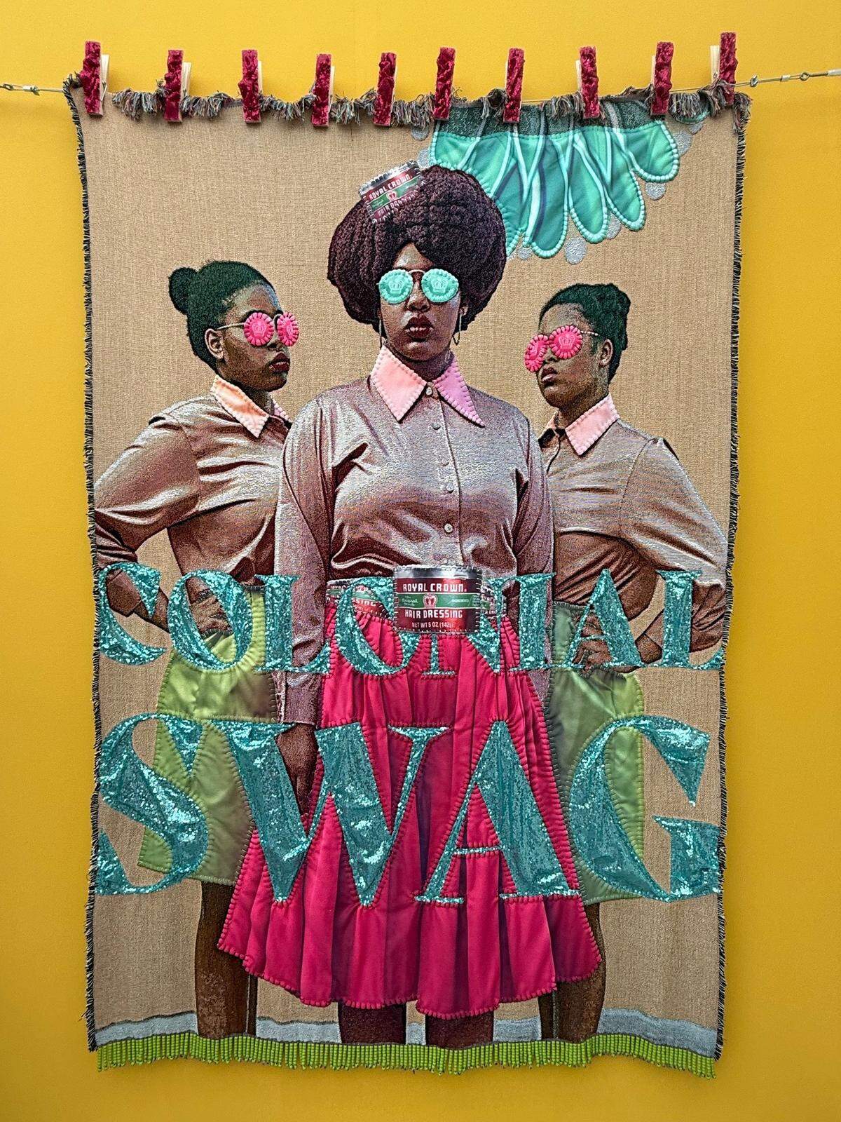 ‘Colonial Swag’ tapestry series by April Bey at TERN gallery / UNTITLED Art Fair