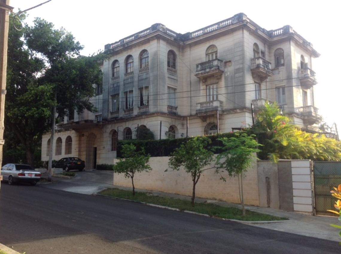 This six-apartment building was built by Javier García-Bengochea’s family in 1939 and was confiscated without compensation by the Cuban government in 1960. It is located in a leafy, quiet area at 33 Ave in Marianao. Tourists can book one of the apartments for $107 on Airbnb.