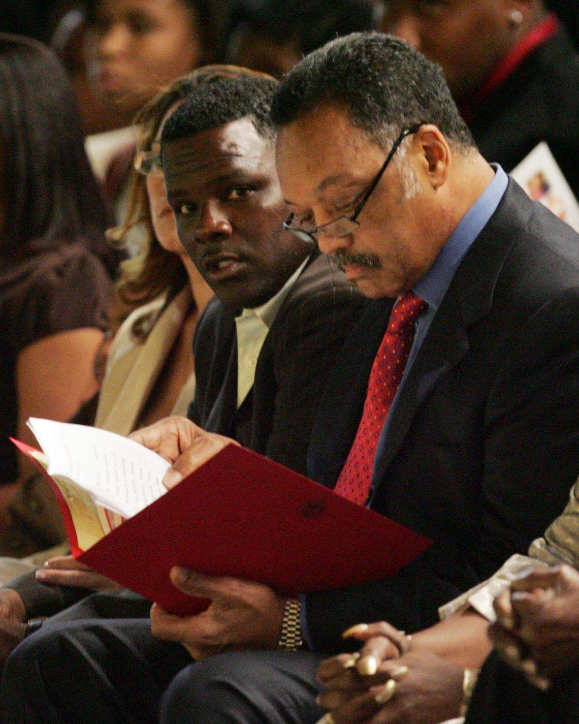 In 2007, the Rev, Jesse jackson at Sean Taylor’s funeral services at FIU.