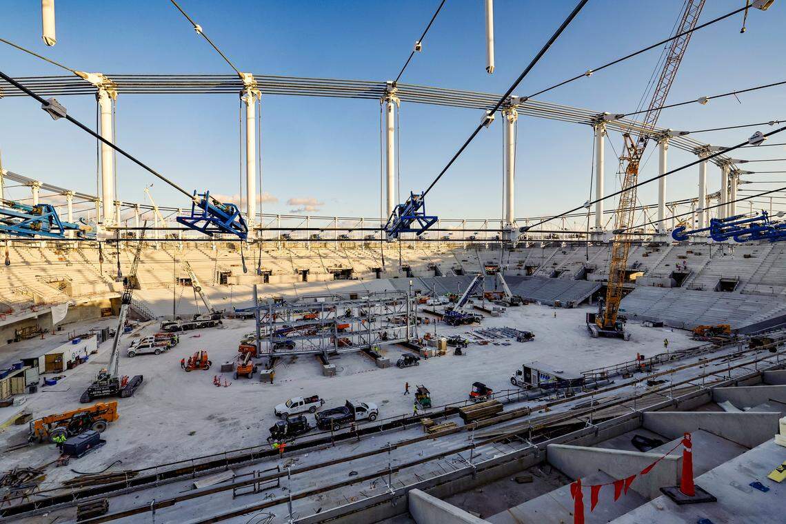 Miami Freedom Park stadium construction site in Miami, Florida, on Thursday, November 20, 2025. The stadium is due to open in Spring 2026 for the MLS season.