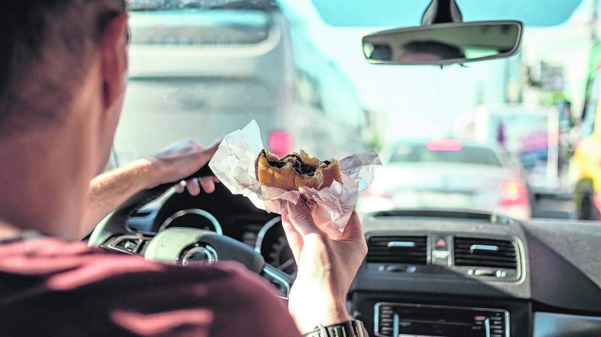 Can you be ticketed for eating while driving? Not exactly.