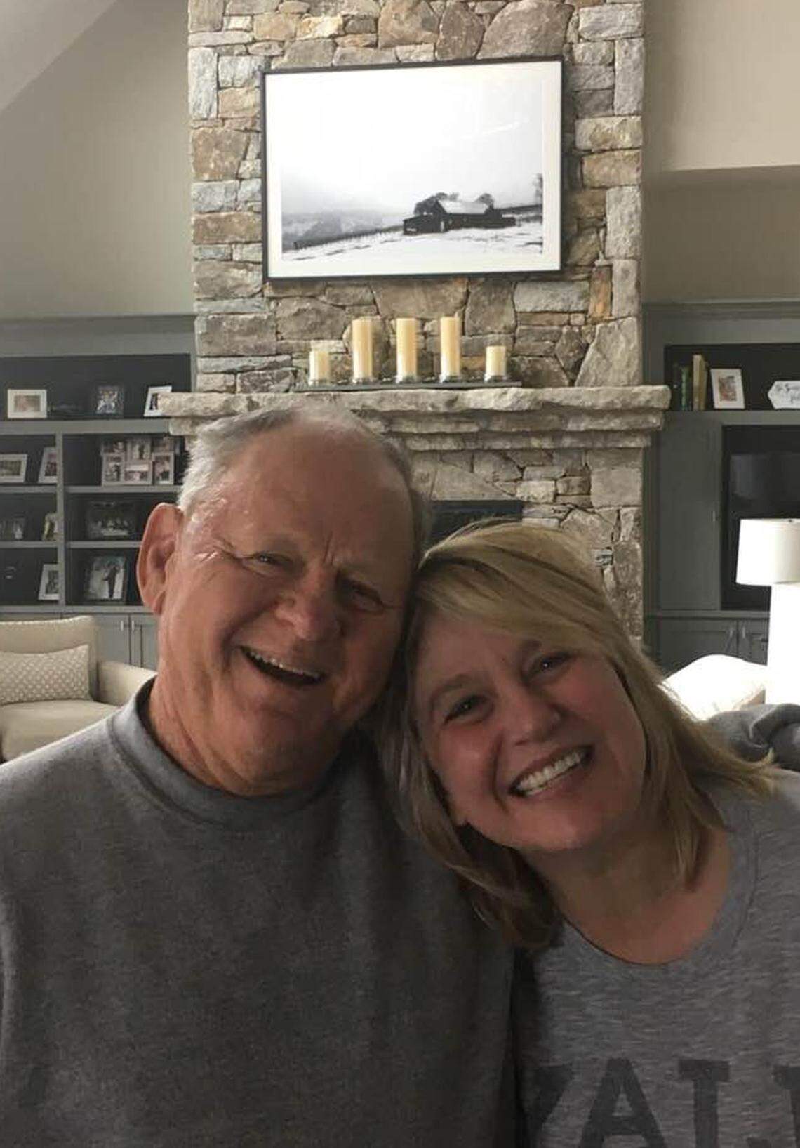 Tiffany Carr and her cousin, Leonard Costin, at her home in Cashiers, North Carolina, in October 2019.