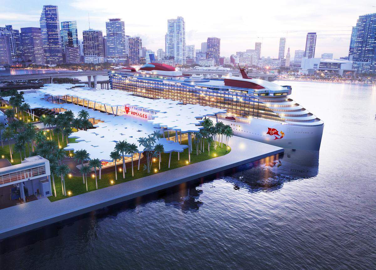 Rendering of Virgin Voyages terminal at Port Miami.