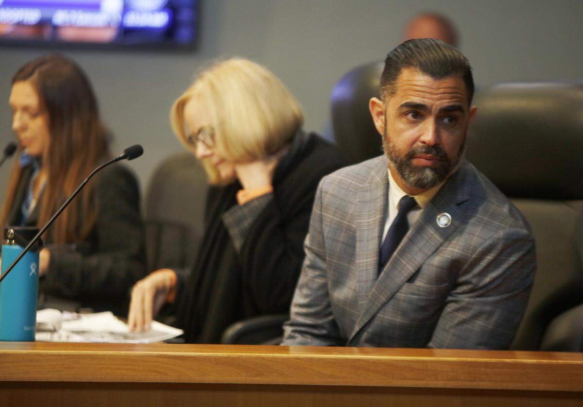 City Manager James Reyes during Miami commissioners meeting at Miami City Hall on Thursday January 22nd., 2026.