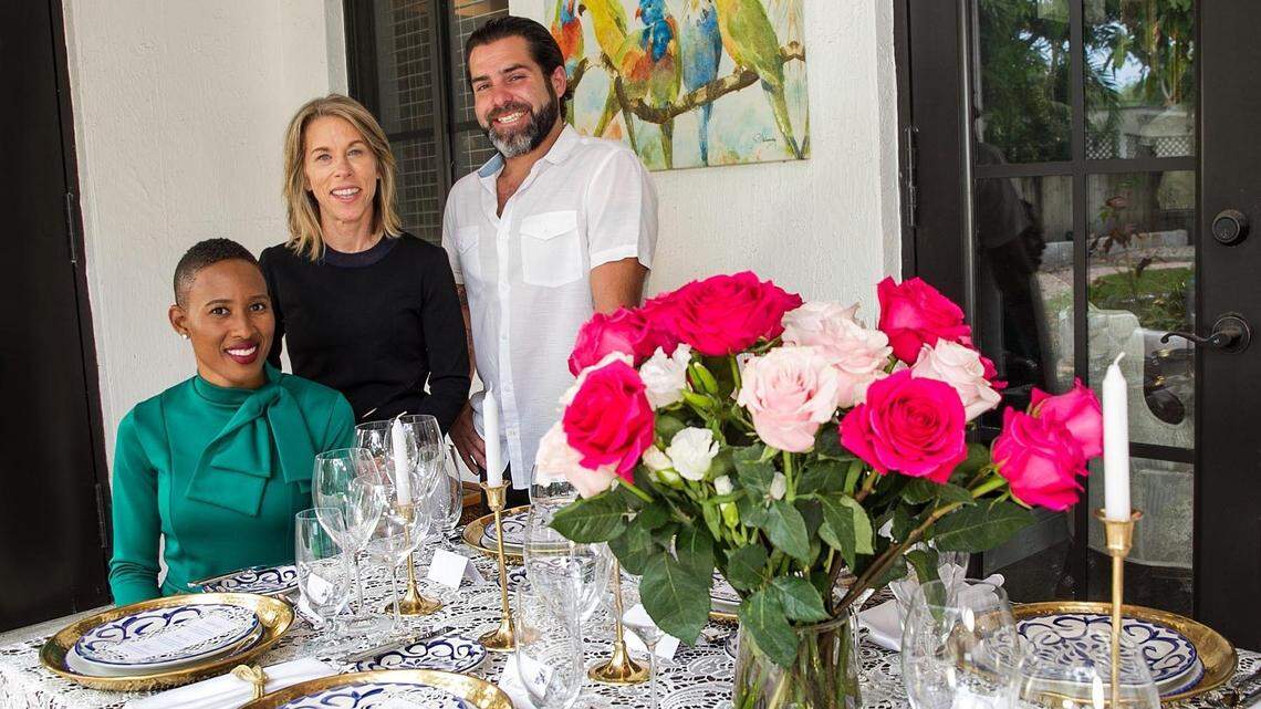 Nathalie Cadet-James, (Founder & CEO), Heidi Ladell-(SVP CULINARY) and Peter Key-(CEO) of Luxe Fete Social.