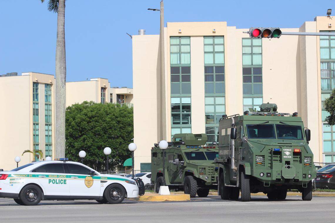 MDSO’s Special Response Team surrounded the building, smashed glass and used gas canisters to try to get a barricaded man to surrender himself after he allegedly hurt two of his children and smashed his 5-year-old against a wall at the International Park apartments on Jun 7, 2025