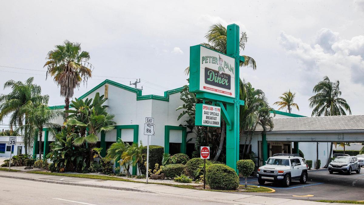 The exterior of the Peter Pan Diner in Oakland Park, which was named the best diner in Florida by Reader’s Digest.