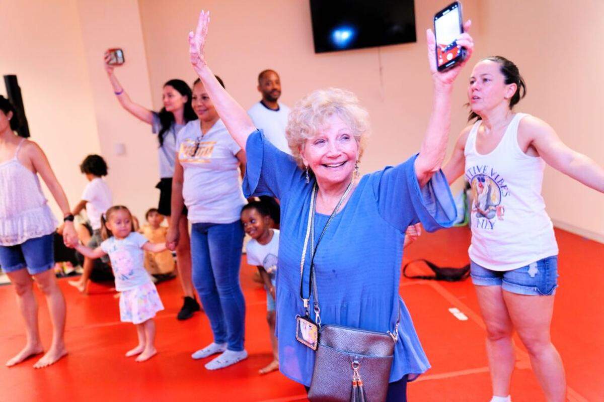 At last year’s Art + Mind Day 2023 at the Adrienne Arsht Center, people of all ages get their bodies moving.