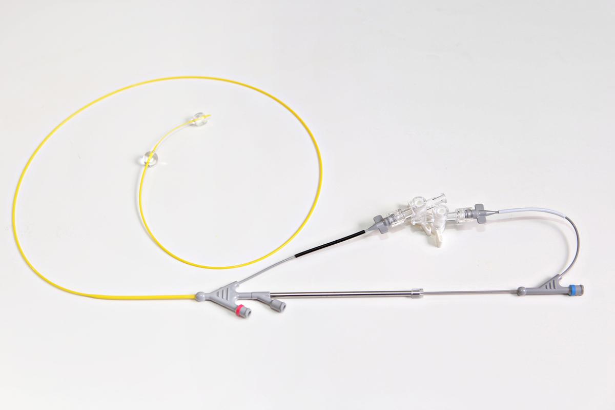 The RenovoCath is inserted through the groin, into the pancreas and through a tumor where two silicone balloons on either end of the device inflate, trapping the mass and delivering high-dose chemotherapy into it.