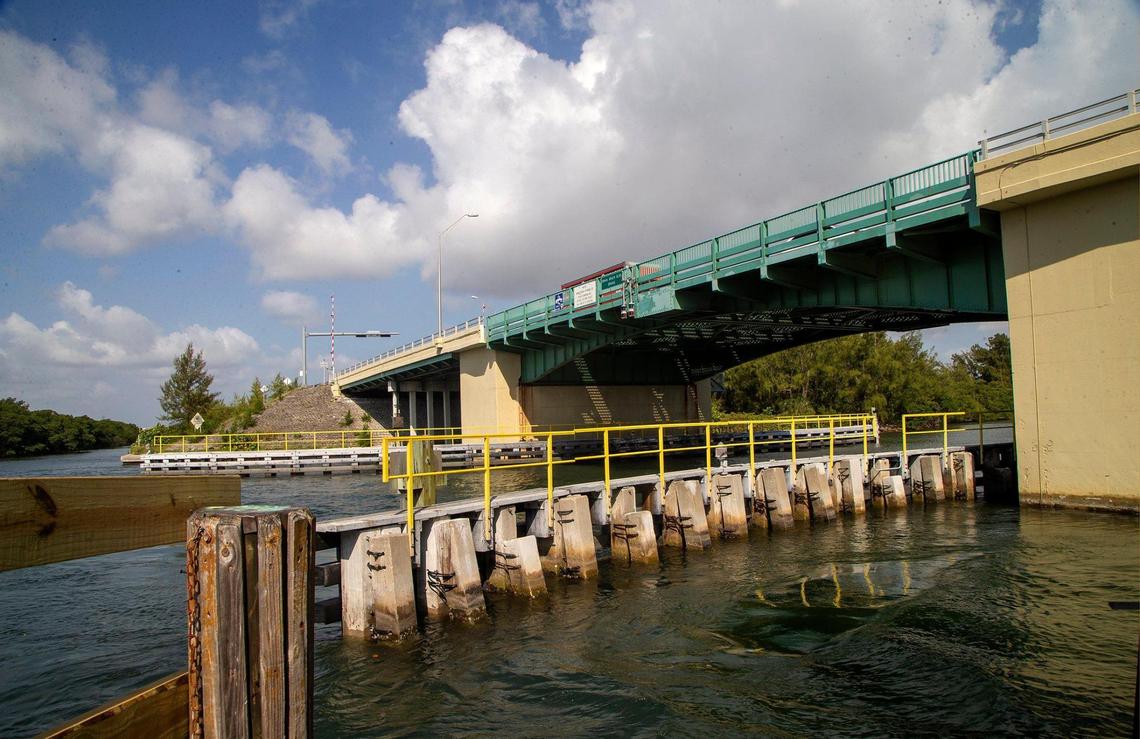 View of the Dania Beach Boulevard bridge. As Florida has just recently started looking into the impact of sea level rise on its thousands of miles of roads, a study from Florida Atlantic University in 2012, found that the lowest-lying state road in Florida was Dania Beach Boulevard, on Thursday, March 19, 2021.